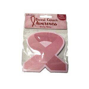 crown jewlz PINK RIBBON AWARENESS sticky note pad